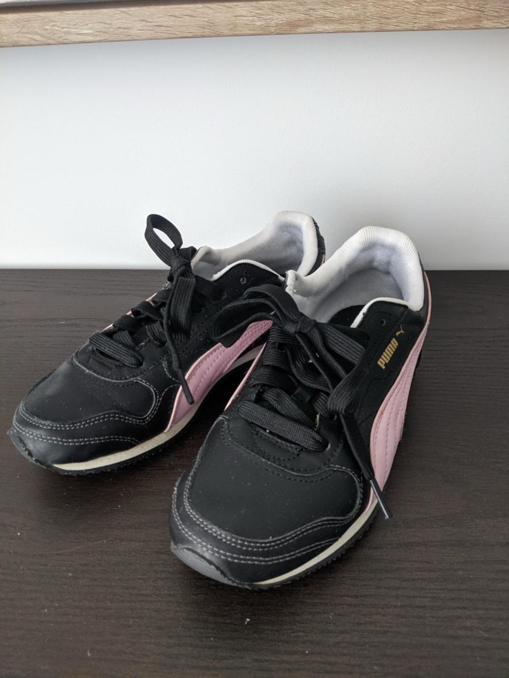 Puma Black and Pink Sneakers